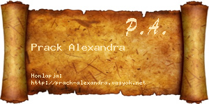 Prack Alexandra névjegykártya